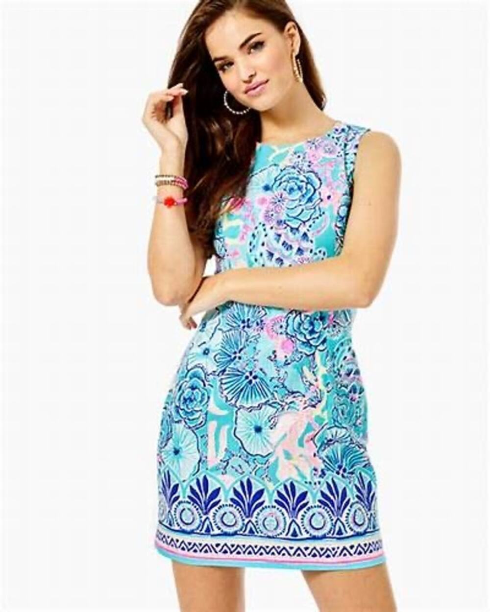 Lilly Pulitzer NEW Mila Stretch Shift Bali Blue Dress Size 4